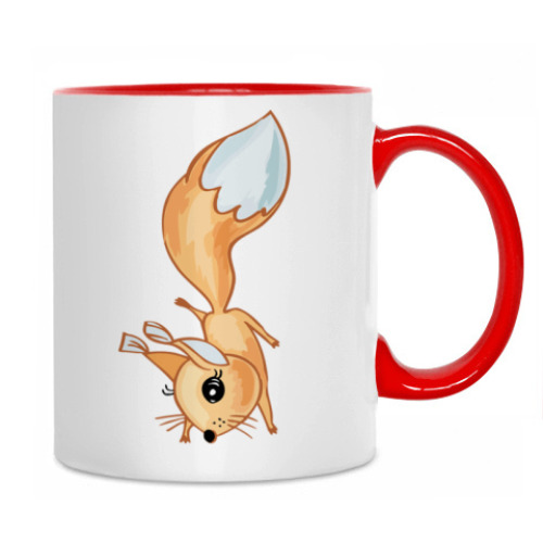 Кружка с принтом Белка