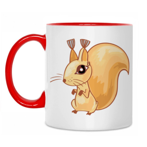 Кружка с принтом Белка