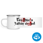 Кружка металлическая белая (круговая запечатка)