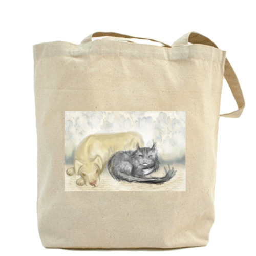 Сумка шоппер Кот и Пёс