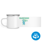 Кружка металлическая белая (круговая запечатка)