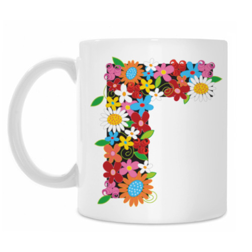 Кружка с принтом Инициалы - 'Г'