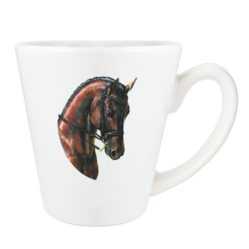 Чашка Латте с принтом Лошадь