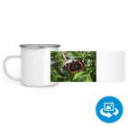 Кружка металлическая белая (круговая запечатка)