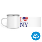 Кружка металлическая белая (круговая запечатка)