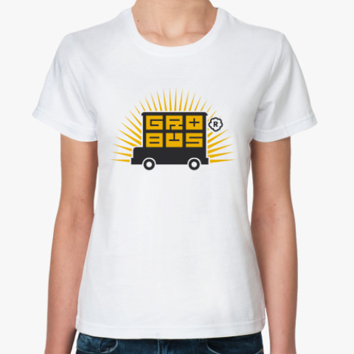 Классическая футболка с принтом GROBUS