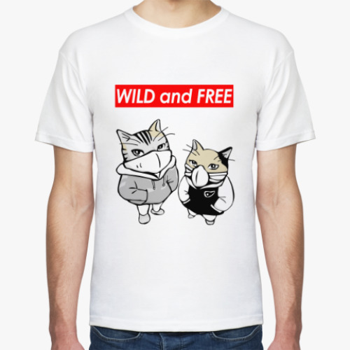 Футболка WILD and FREE ~ CAT КОТ