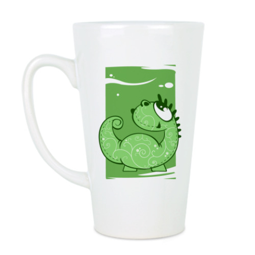 Чашка Латте с принтом дракон-весна