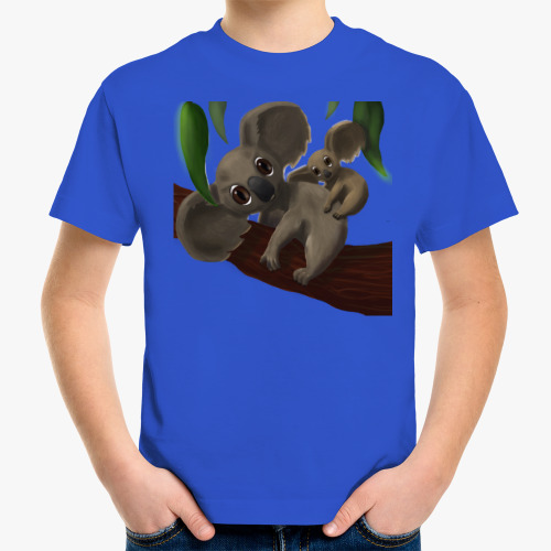 Детская футболка с принтом Коалы