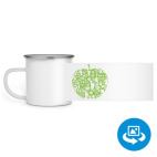 Кружка металлическая белая (круговая запечатка)