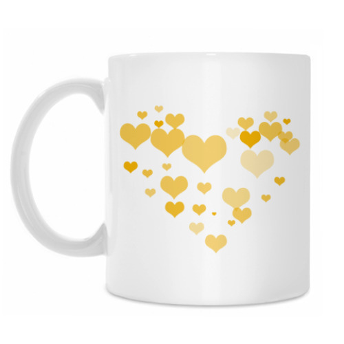 Кружка с принтом Сердца