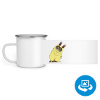 Кружка металлическая белая (круговая запечатка)