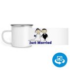 Кружка металлическая белая (круговая запечатка)