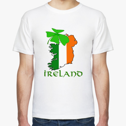 Футболка Ирландия и Счастливый Клевер двухсторонняя печать