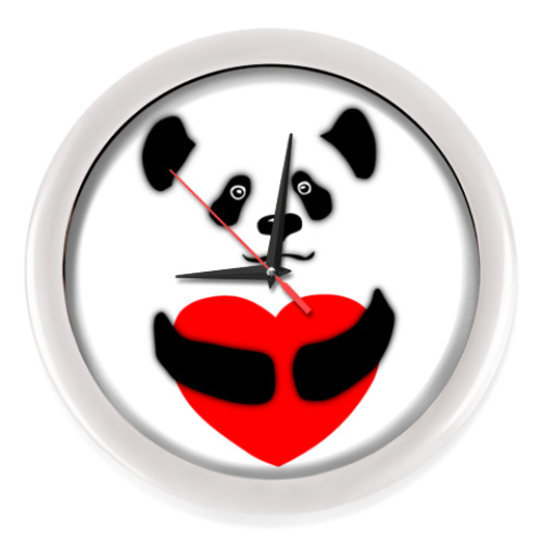 Настенные часы с принтом Панда