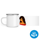 Кружка металлическая белая (круговая запечатка)