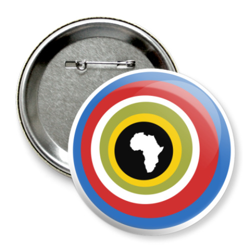 Значок 75мм с принтом Африка