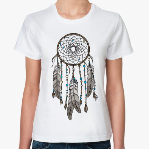 Классическая футболка с принтом Ловец снов