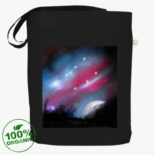 Сумка шоппер с принтом Вселенная с нами