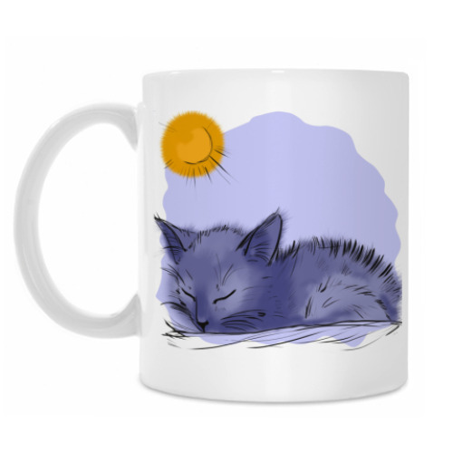 Кружка с принтом 'Котенок'