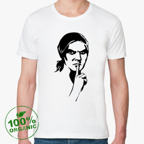 Футболка из органик-хлопка с принтом Не болтай