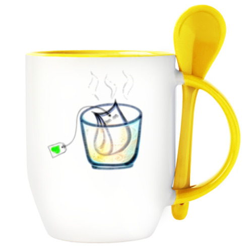 Кружка с ложкой Время пить чай