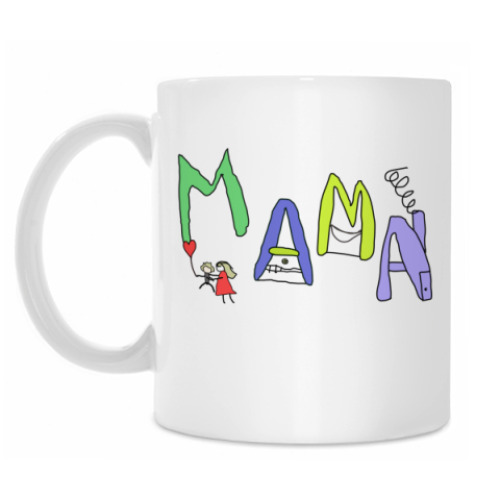 Кружка с принтом 'МАМА'