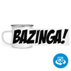 Кружка металлическая белая (круговая запечатка)