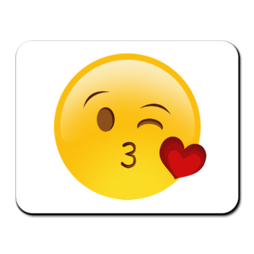 Коврик для мыши Emoji Смайл: Воздушный Поцелуй