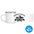 Кружка металлическая белая (круговая запечатка)