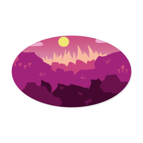 Виниловые наклейки с принтом Горный пейзаж