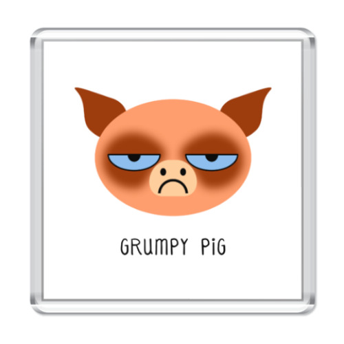 Магнит с принтом Grumpy Animals