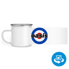 Кружка металлическая белая (круговая запечатка)