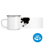 Кружка металлическая белая (круговая запечатка)