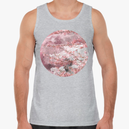 Майка с принтом Японская сакура весной