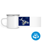 Кружка металлическая белая (круговая запечатка)