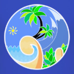 Тропический пейзаж в круге