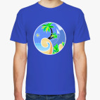 Тропический пейзаж в круге