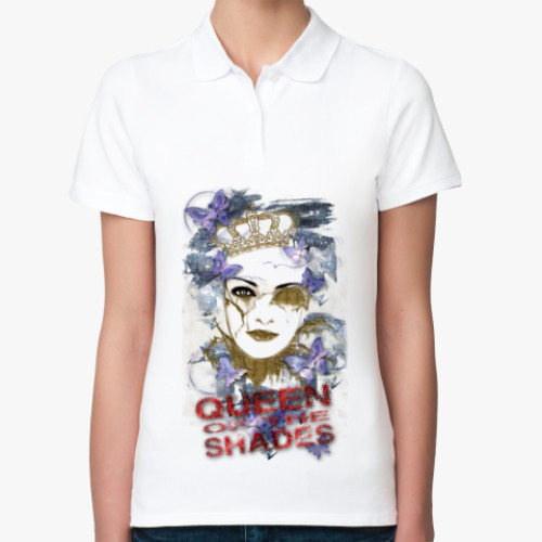 Женская рубашка поло (печать) с принтом Королева теней