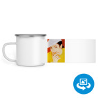 Кружка металлическая белая (круговая запечатка)