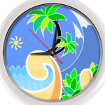 Тропический пейзаж в круге