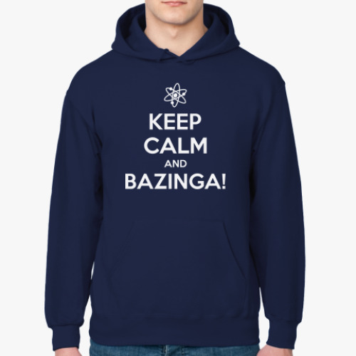 Толстовка худи с принтом  BAZINGA!