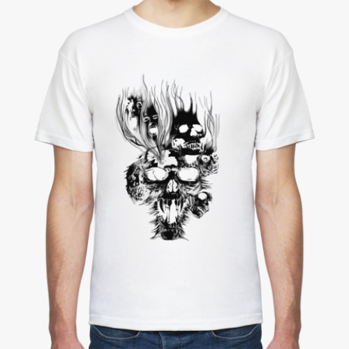 Футболка с принтом Скелеты