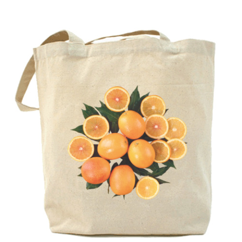 Сумка шоппер с принтом апельсины
