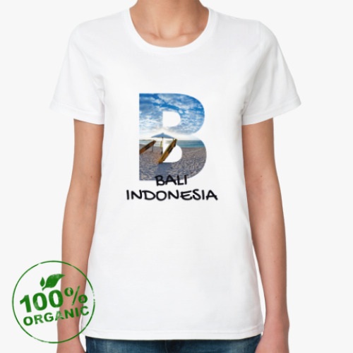 Женская футболка из органик-хлопка Океан, Бали, Индонезия