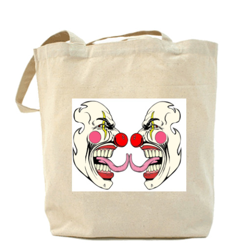 Сумка шоппер Холщовая сумка "Клоуны"