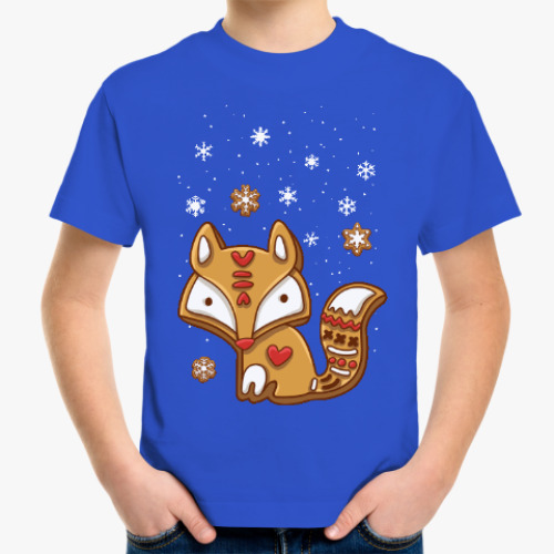 Детская футболка с принтом Пряничная лиса
