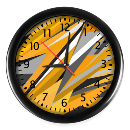 Настенные часы с принтом Геометрия цвета