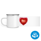 Кружка металлическая белая (круговая запечатка)