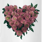 Сердце из живых цветов
